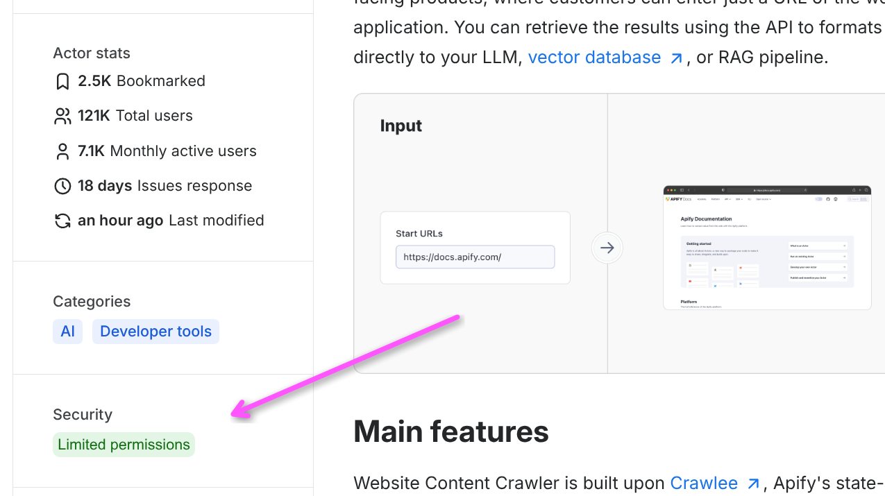 User experience for users viewing limited permission Actor in Console